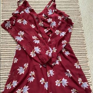 Maroon cold shoulder Charming Charlie short dress